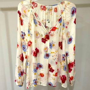 Lucky brand floral long sleeved shirt